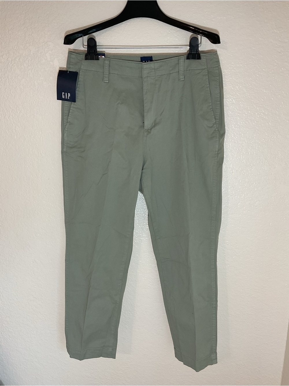 NWT GAP Slim Ankle Pants Size 12 Sage Green Stretch Cotton Chino